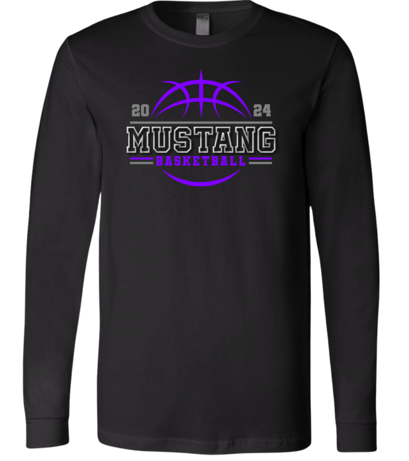 JH Mustang Boys Basketball Bella Long Sleeve