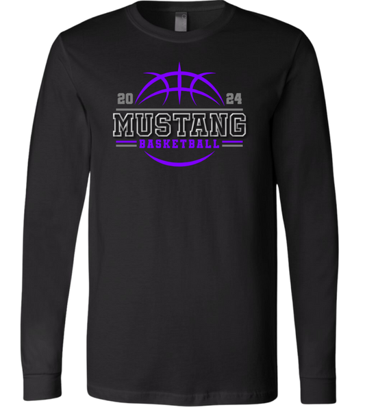 JH Mustang Boys Basketball Bella Long Sleeve