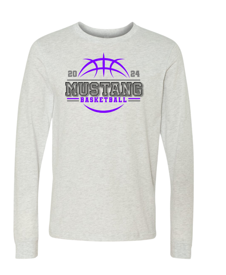 JH Mustang Boys Basketball Bella Long Sleeve