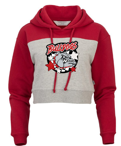 Bulldogs Glitter Crop Hoodie