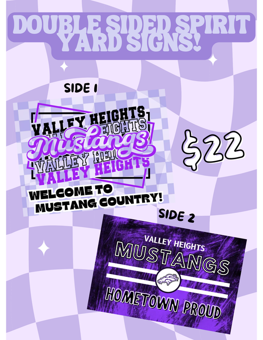 Double Sided VH Spirit Yard Sign