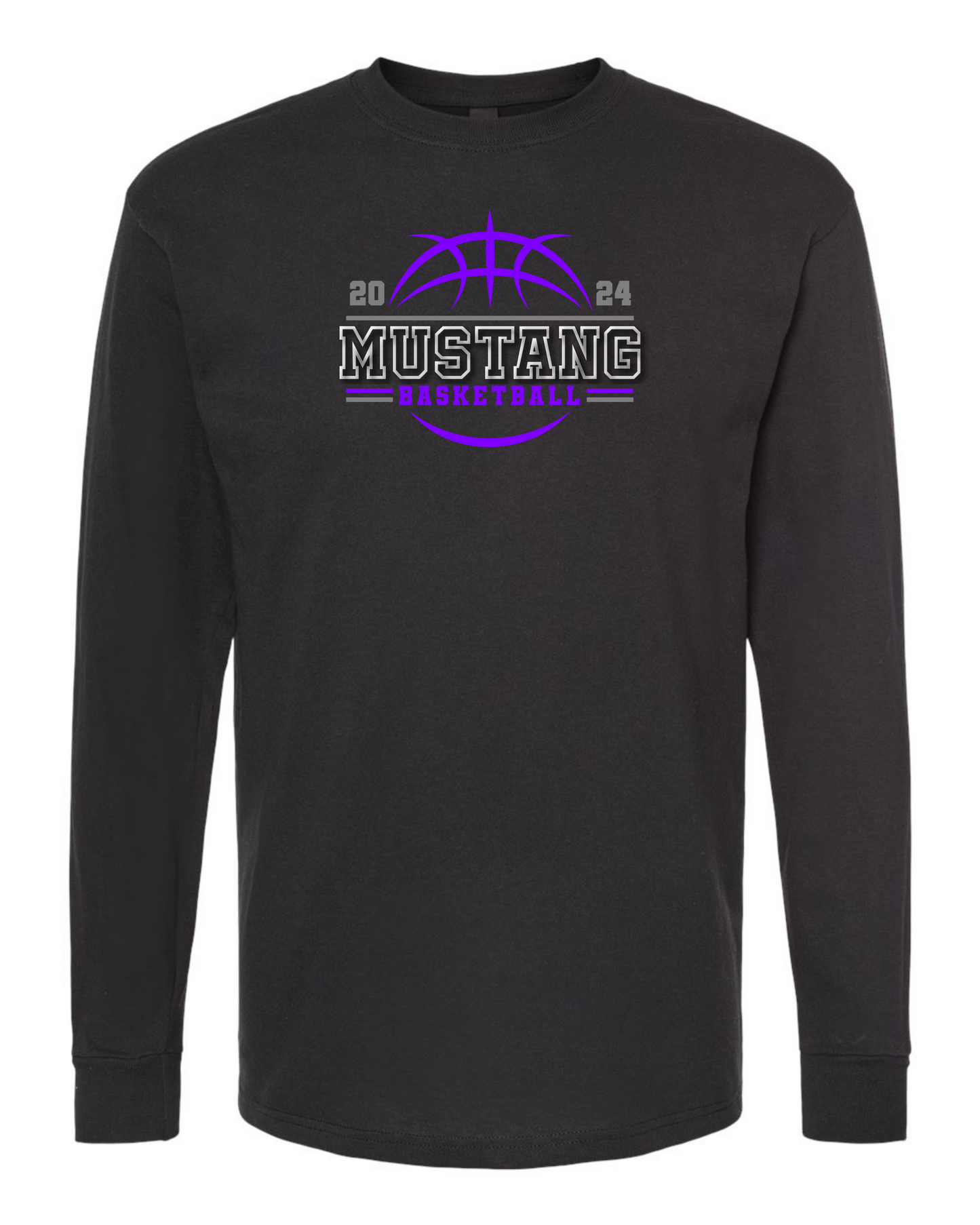 JH Mustang Boys Basketball Cotton Long Sleeve