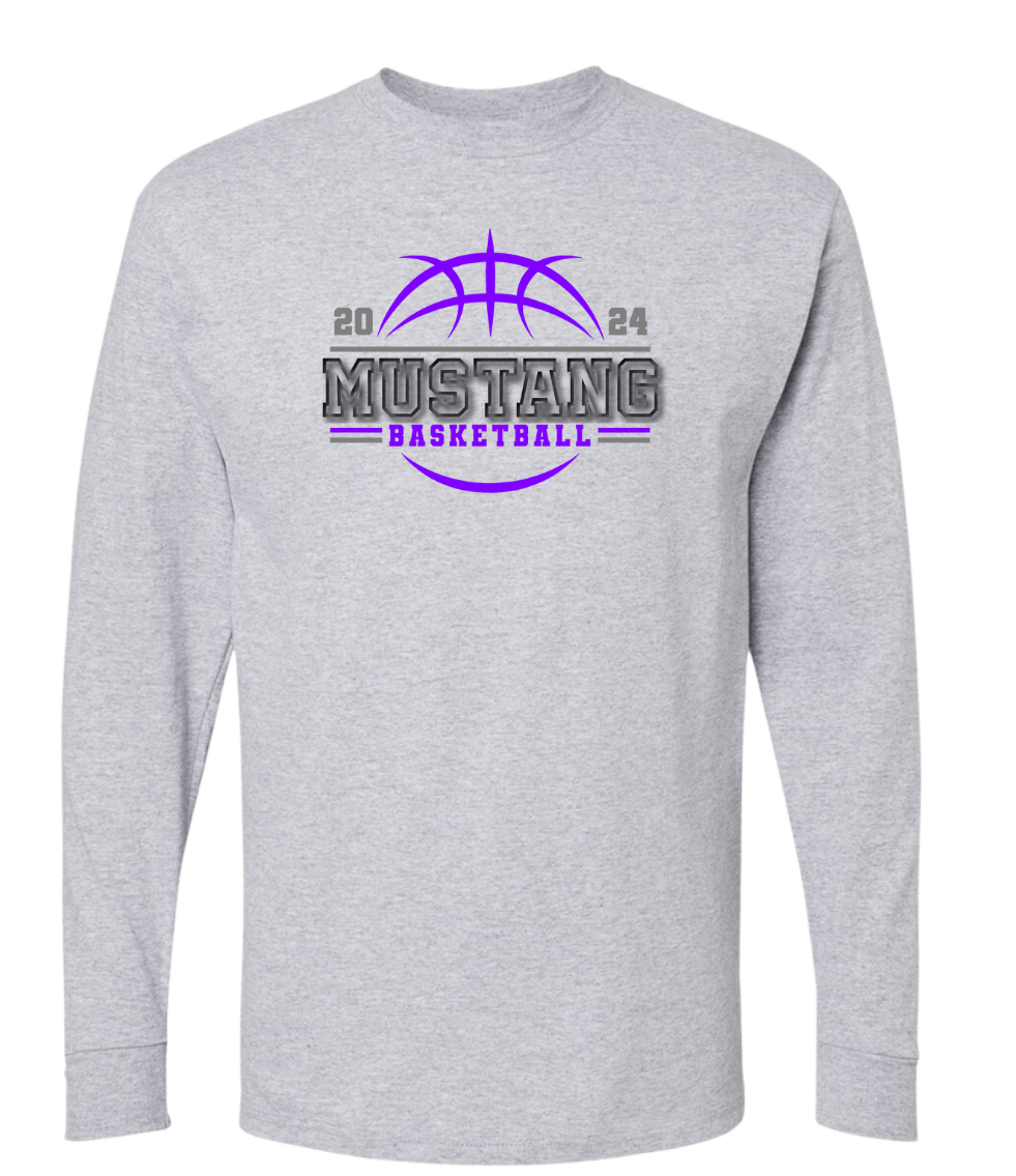 JH Mustang Boys Basketball Cotton Long Sleeve