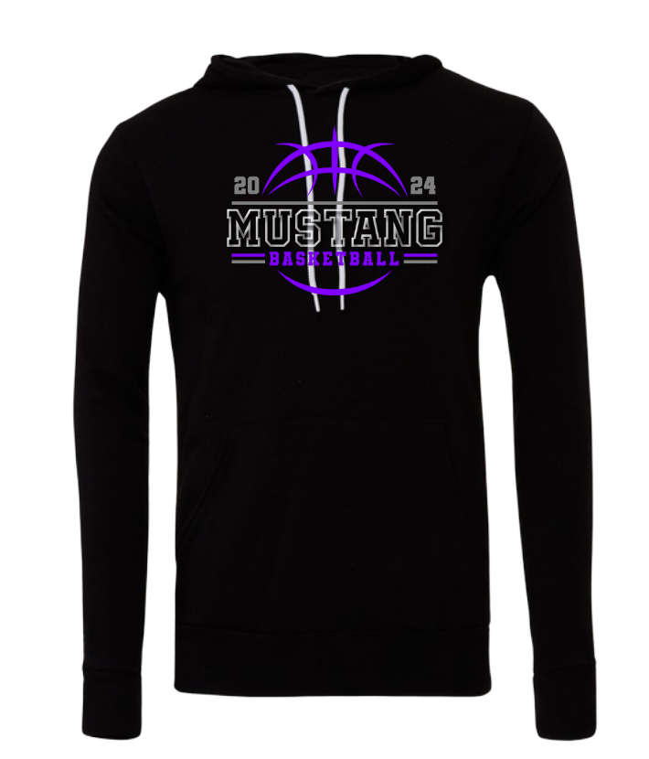 JH Mustang Boys Basketball Bella Hoodie